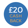 £20 cash back roundel